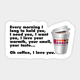 Coffee, I Love You Sticker